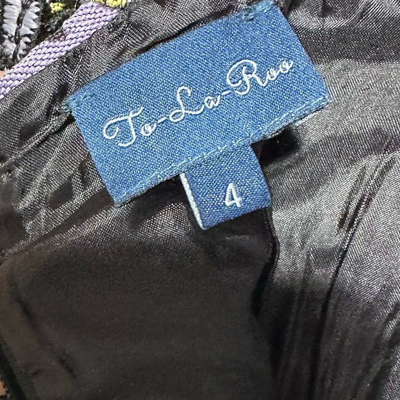 Too La Roo Couture Look Special Occasion Dress Black Purple Yellow Bubble Sz 4 - Picture 12 of 14